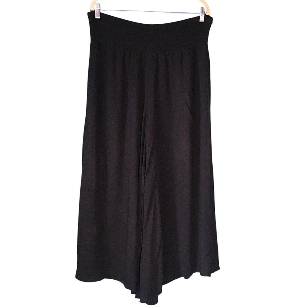 Vince Camuto Black Rayon Gauze Palazzo Pants